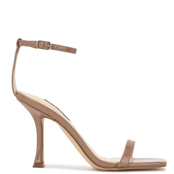 Nine West Yess Ankle Strap Brown Heeled Sandals | Ireland 28T94-4E50